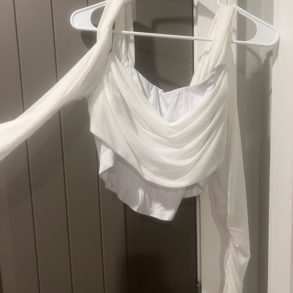 Elegant White Crop Top